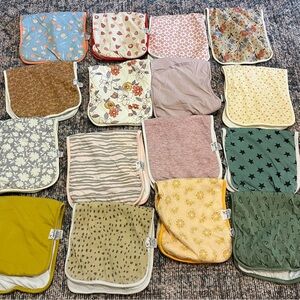 Assorted Patterned Baby Burp Cloths